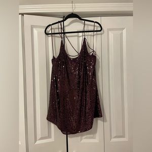 Free People Dark Purple Sequins Dress